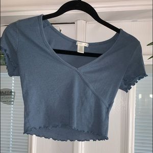 Blue crop top